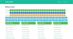 Desktop Screenshot of namememo.com