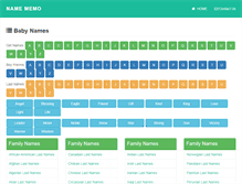 Tablet Screenshot of namememo.com